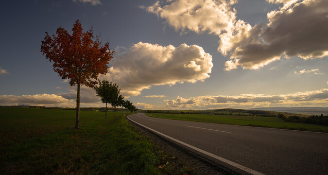Herbstbeginn auf Stra&szlig;e