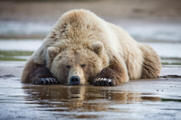 Fototapeta premium Grizzly Bear, Hallo Bay, Katmai National Park, Alaska