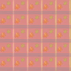 Pattern with maple leaves