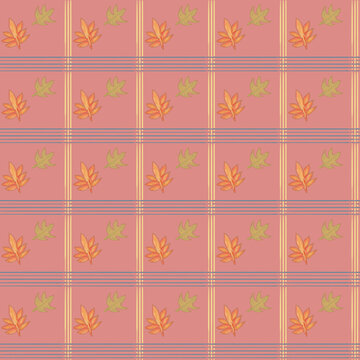 Pattern with maple leaves