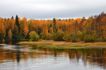 Autumn scenery. Karelia, Russia