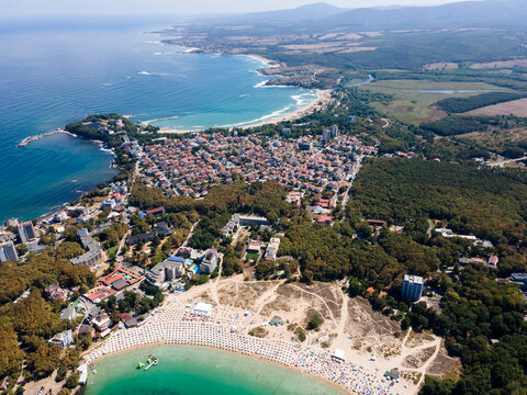 Amazing Aerial view of town of Kiten, Bulgaria