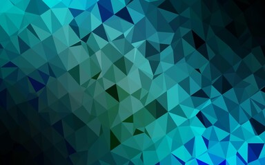Light Blue, Green vector shining triangular background.