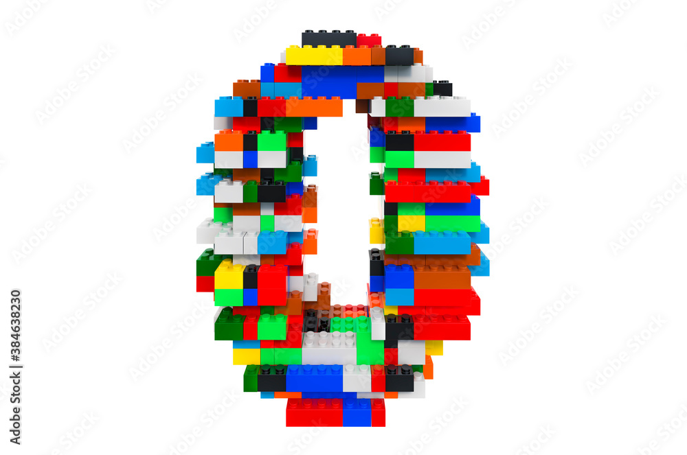 Poster number 0 from colorful building toy blocks, 3d rendering
