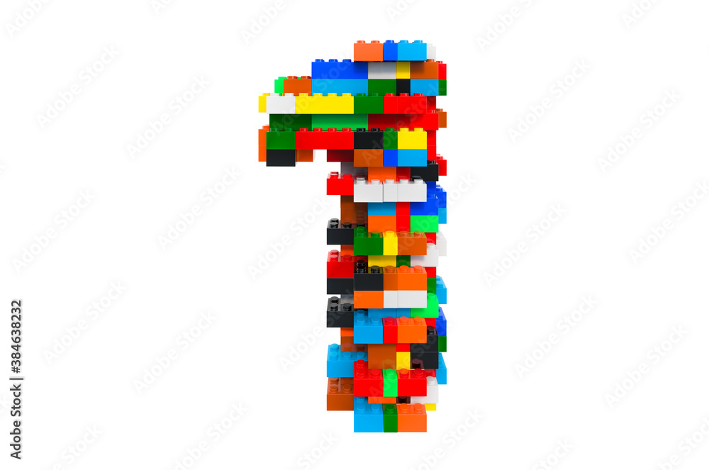 Poster number 1 from colorful building toy blocks, 3d rendering