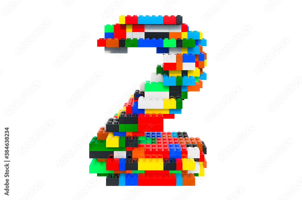 Poster number 2 from colorful building toy blocks, 3d rendering