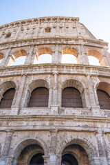Rome, Italy. One of the most famous landmarks in the world, ancient ruins, Roman Forum, Colosseum