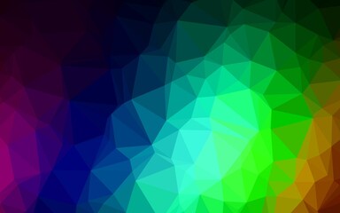 Dark Multicolor, Rainbow vector low poly texture.