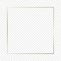 Gold glowing square frame