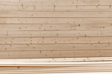Floorboard, horizontal arrangement. The view from the top. The concept of the construction