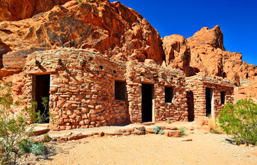 Historic Stone Cabins in Valley of Fire State Park