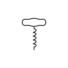 corkscrew icon element of kitchen icon for mobile concept and web apps. Thin line corkscrew icon can be used for web and mobile. Premium icon on white background