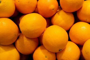 Fresh orange tangerines and oranges for the new year ripe
