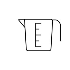 measuring cup icon element of kitchen icon for mobile concept and web apps. Thin line measuring cup icon can be used for web and mobile. Premium icon on white background