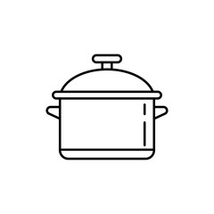 stew pan icon element of kitchen icon for mobile concept and web apps. Thin line stew pan icon can be used for web and mobile. Premium icon on white background