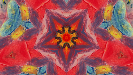 Abstract kaleidoscope background. Beautiful multicolor kaleidoscope texture. Unique kaleidoscope design.