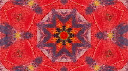 Abstract kaleidoscope background. Beautiful multicolor kaleidoscope texture. Unique kaleidoscope design.