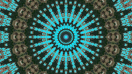 Abstract kaleidoscope background. Beautiful multicolor kaleidoscope texture. Unique kaleidoscope design.