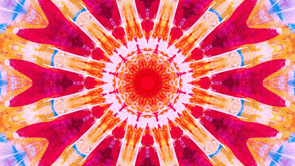 Abstract kaleidoscope background. Beautiful multicolor kaleidoscope texture. Unique kaleidoscope design.