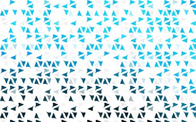 Light BLUE vector template with crystals, triangles.