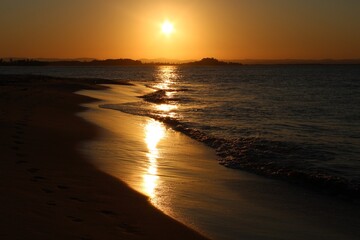 SUNSET ON THE BEACH 