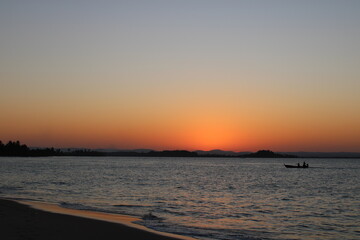 Fototapeta premium SUNSET ON THE BEACH 