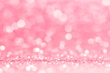 Pink rose, pink bokeh,circle abstract light background,Pink rose shining lights, sparkling...