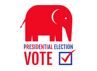 Donkey and elephant. Elections 2020.