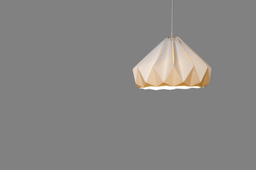 Paper lanterns lamp in the gray background, Save with clipping path