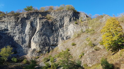hirzstein rock made of basalt near kassel