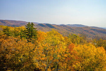 Autumn on Kane Mountain in the Adirondacks.  Central New York State.  View from the Fire Tower