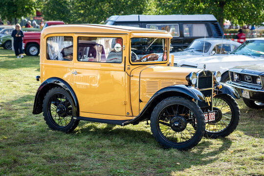 PAAREN IM GLIEN, GERMANY - OCTOBER 03, 2020: Vintage car BMW Dixi, 1930. Die Oldtimer Show 2020.