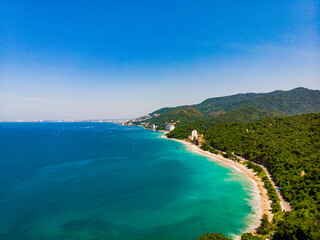 Obraz premium Puerto Vallarta bahía sur vista aerea 