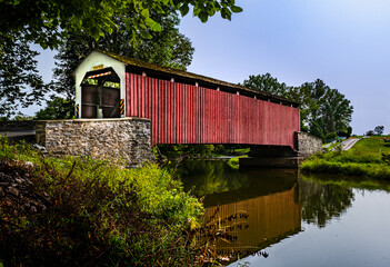 Erb's Mill Covered Bridge near Lititz PA, September 2020