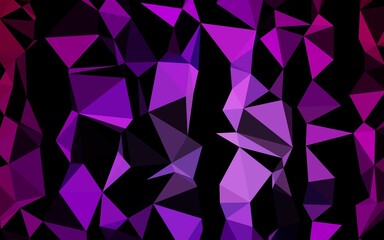 Light Purple vector shining triangular background.