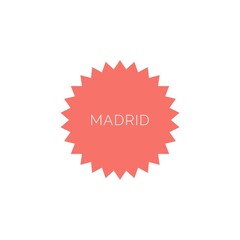 ''Madrid'' word illustration sign