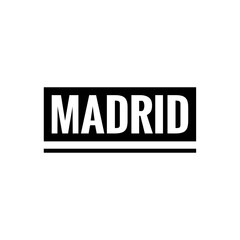 ''Madrid'' word illustration sign