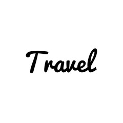 Travel word illustration sign