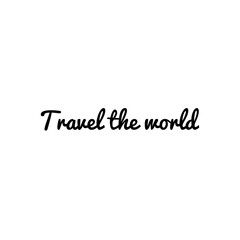 Travel word illustration sign