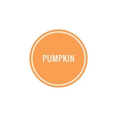 ''Pumpkin'' word illustration sign