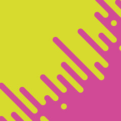 Seamless vector abstract transition of two colors. Rounded lines blended in. Looks like dipping paint or rain. Pink and green contrast