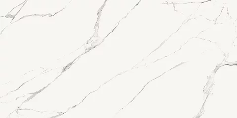 Papier Peint Lavable Marbre marbre avec des veines noires sur fond blanc