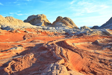 Fototapeta na wymiar White Pocket Rock Formations in the Vermilion Cliffs National Monument in Arizona, USA