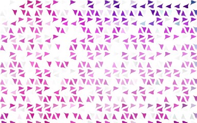 Light Pink, Blue vector background with triangles.