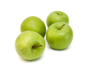 Fresh red apples isolated on white background 