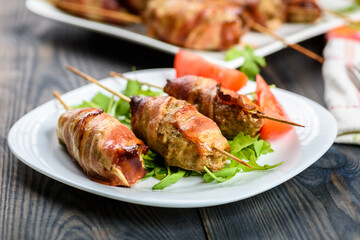 Kofta kebab - skewers of minced meat