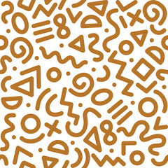 Seamless monochrome geometric pattern. Fashion 80-90s. Hipster Memphis style.