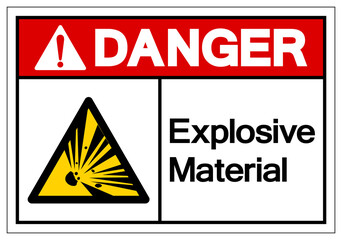 Danger Explosive Material Symbol, Vector Illustration, Isolate White On Background Label. EPS10