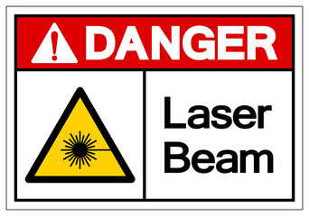 Danger Laser Beam Symbol,Vector Illustration, Isolate On White Background Label. EPS10