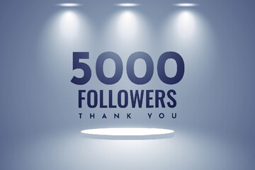 2000 followers thank you design illustration
